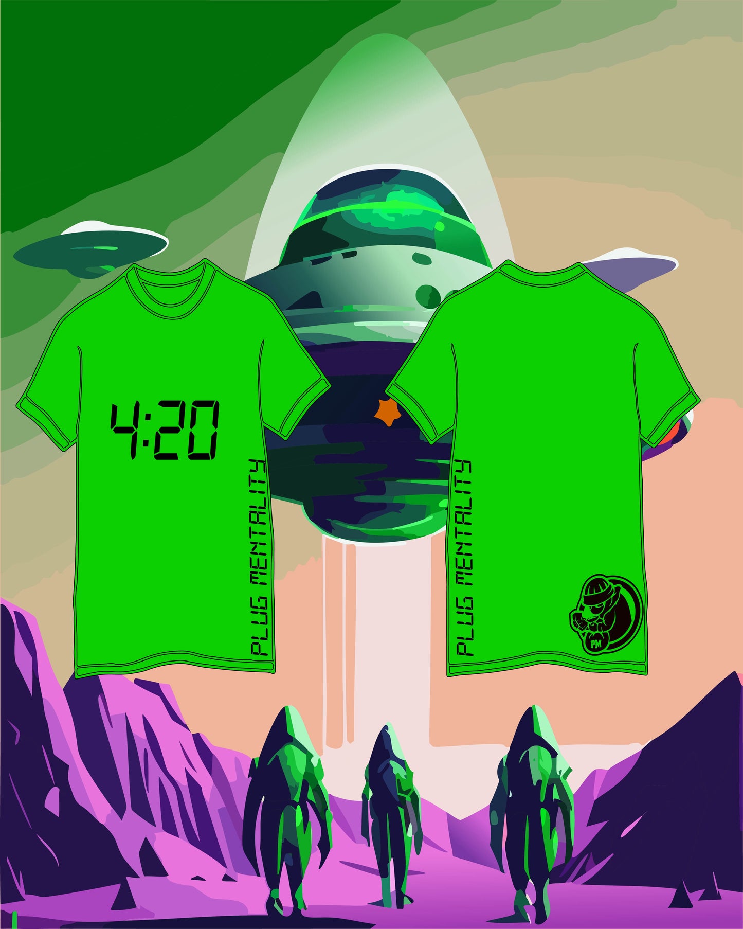 (Green n Blk) 4/20 *Exclusive Plug Shirt